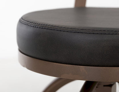 IFD  - Altea  - Upholstered Adjustable 24-30" Swivel Iron Base Barstool  - Black  - IUP817-BST2430-216 view 4