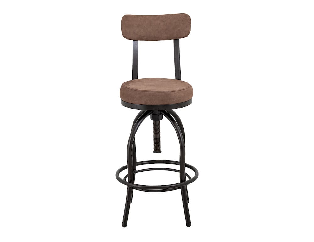 IFD  - Altea  - Upholstered Adjustable 24-30" Swivel Iron Base Barstool  - Brown  - IUP817-BST2430-239 view 1