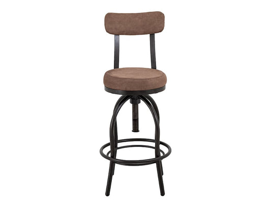 IFD  - Altea  - Upholstered Adjustable 24-30" Swivel Iron Base Barstool  - Brown  - IUP817-BST2430-239 view 1