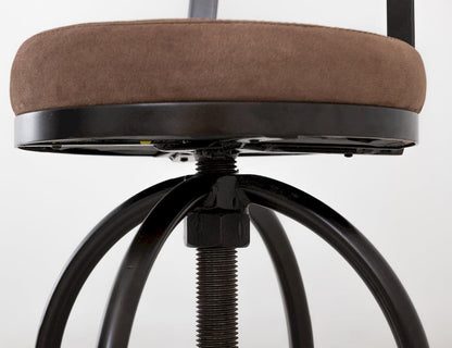 IFD  - Altea  - Upholstered Adjustable 24-30" Swivel Iron Base Barstool  - Brown  - IUP817-BST2430-239 view 4