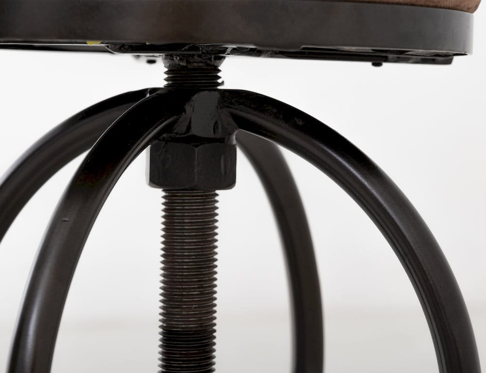 IFD  - Altea  - Upholstered Adjustable 24-30" Swivel Iron Base Barstool  - Brown  - IUP817-BST2430-239 view 6