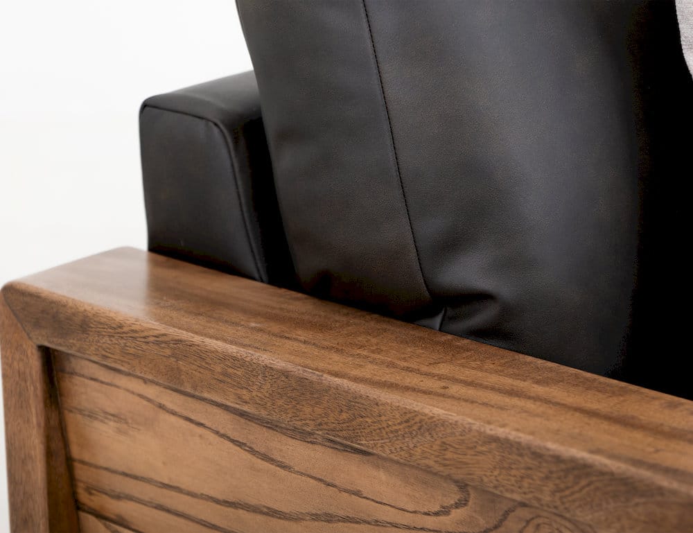 IFD  - Ancora  - Wooden Frame & Base, Armchair  - Brown Faux Leather  - IUP325-ACH-216 view 6