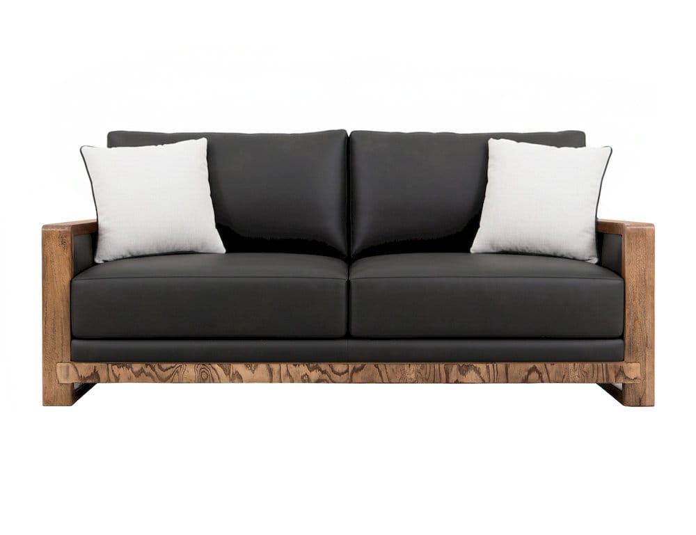 IFD  - Ancora  - Wooden Frame, Upholstered Loveseat  - Brown Faux Leather  - IUP325-LOV-216 view 2