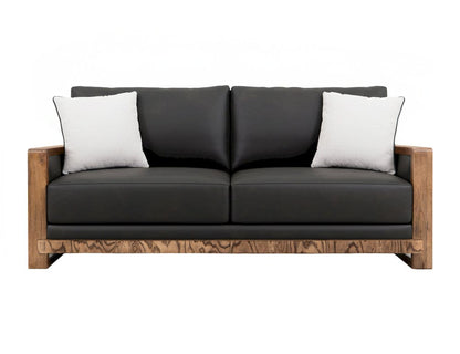 IFD  - Ancora  - Wooden Frame, Upholstered Loveseat  - Brown Faux Leather  - IUP325-LOV-216 view 2