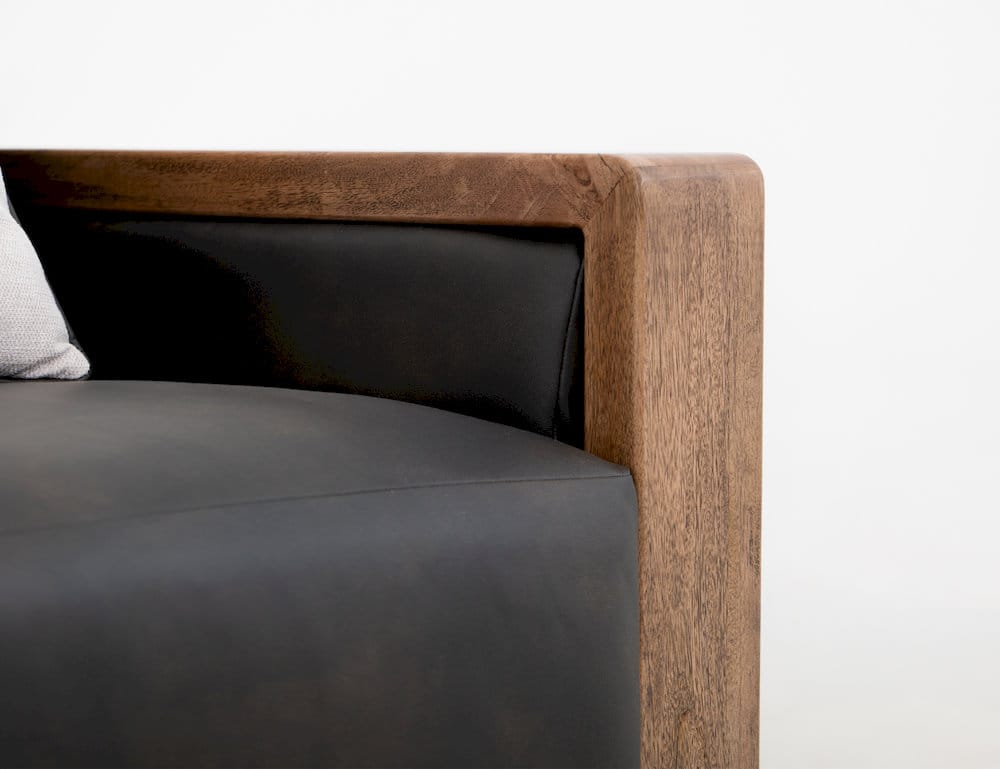 IFD  - Ancora  - Wooden Frame, Upholstered Sofa  - Brown Faux Leather  - IUP325-SOF-216 view 8