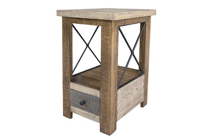 IFD - Andaluz 1 Drawer Chair Side Table - IFD1801CST veiw 1