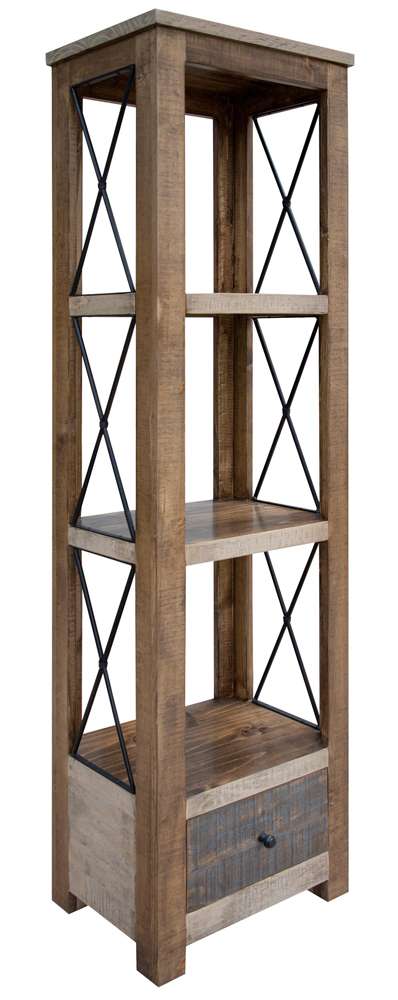IFD - Andaluz 3 Shelves, 1 Drawer Bookcase - IFD1801BKS veiw 1