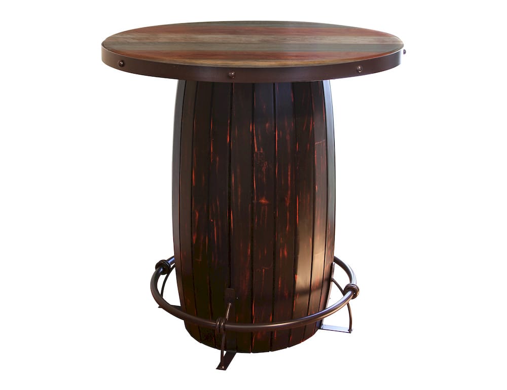 IFD - Antique Bistro Table Barrel Design - IFD9671BARBIS view 1