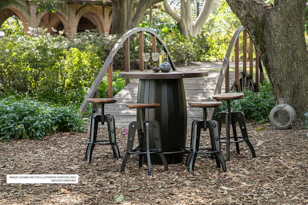 IFD - Antique Bistro Table Barrel Design - IFD9671BARBIS view 2