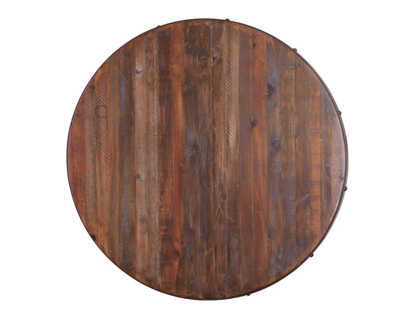 IFD - Antique Bistro Table Barrel Shaped with Shelves - IFD968BISTRO view 3