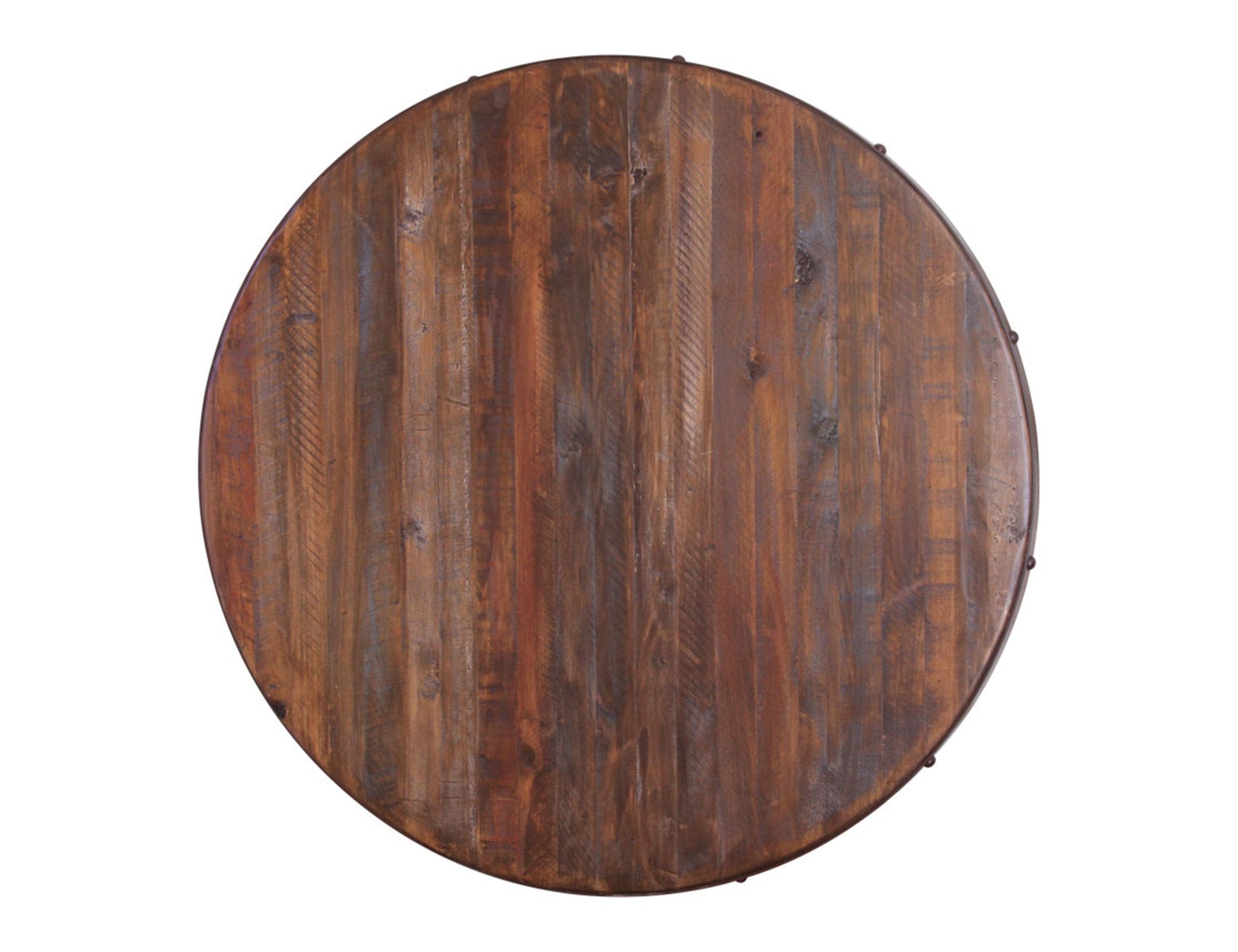 IFD - Antique Bistro Table Barrel Shaped with Shelves - IFD968BISTRO view 3