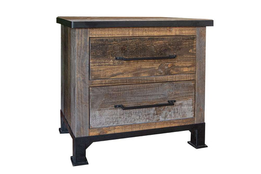 IFD - Antique Gray 2 Drawers Night Stand - IFD9771NTS veiw 1