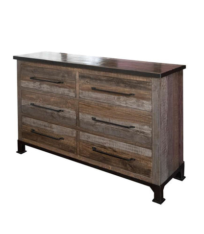 IFD - Antique Gray 6 Drawers Dresser - IFD9771DSR veiw 1