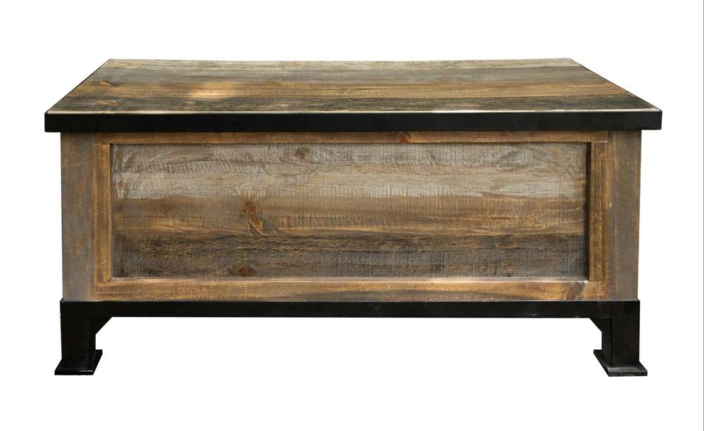 IFD - Antique Gray Bedroom Storage Trunk - IFD9771TRK veiw 2