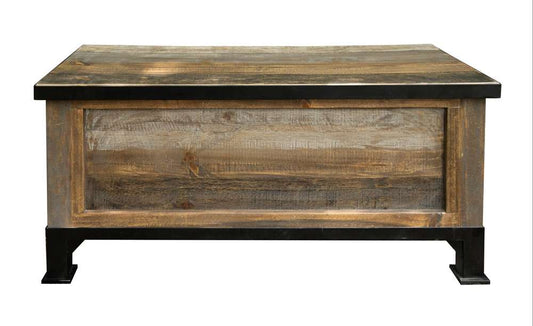 IFD - Antique Gray Bedroom Storage Trunk - IFD9771TRK veiw 2