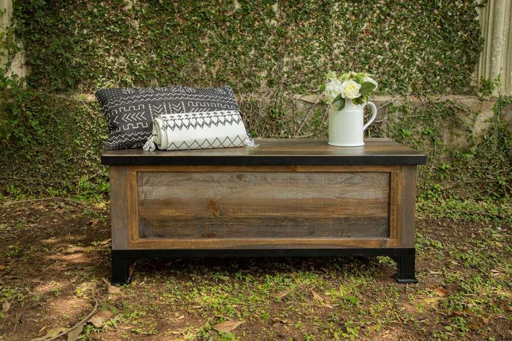 IFD - Antique Gray Bedroom Storage Trunk - IFD9771TRK veiw 5
