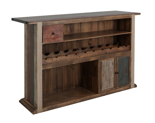 IFD - Antique Multicolor 1 Drawer, 2 Shelves & 2 Doors Bar - IFD967BAR-MC view 2