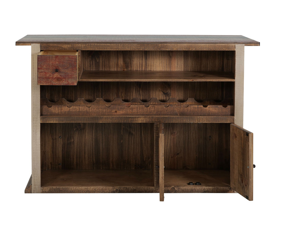 IFD - Antique Multicolor 1 Drawer, 2 Shelves & 2 Doors Bar - IFD967BAR-MC view 3
