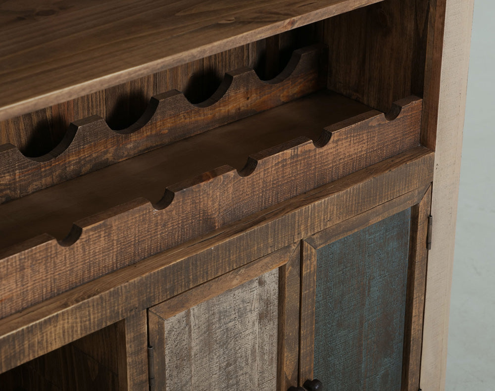 IFD - Antique Multicolor 1 Drawer, 2 Shelves & 2 Doors Bar - IFD967BAR-MC view 6