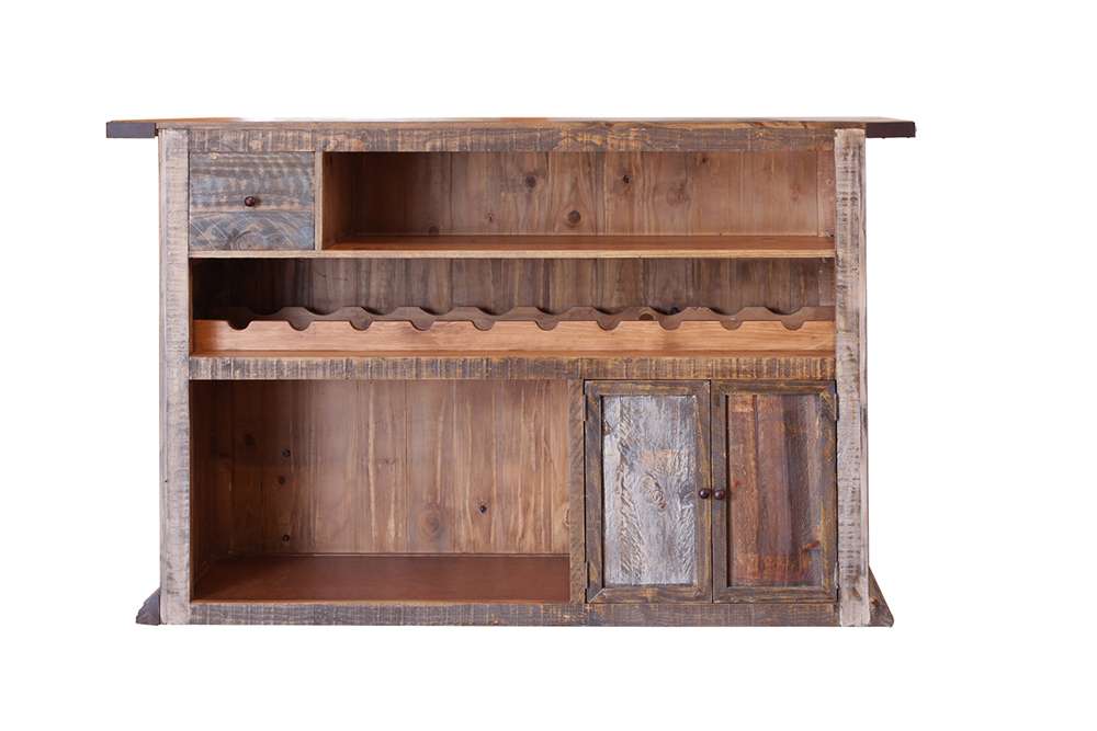 IFD - Antique Multicolor  1 Drawer, 2 Shelves & 2 Doors Bar - IFD967BAR-MC veiw 1
