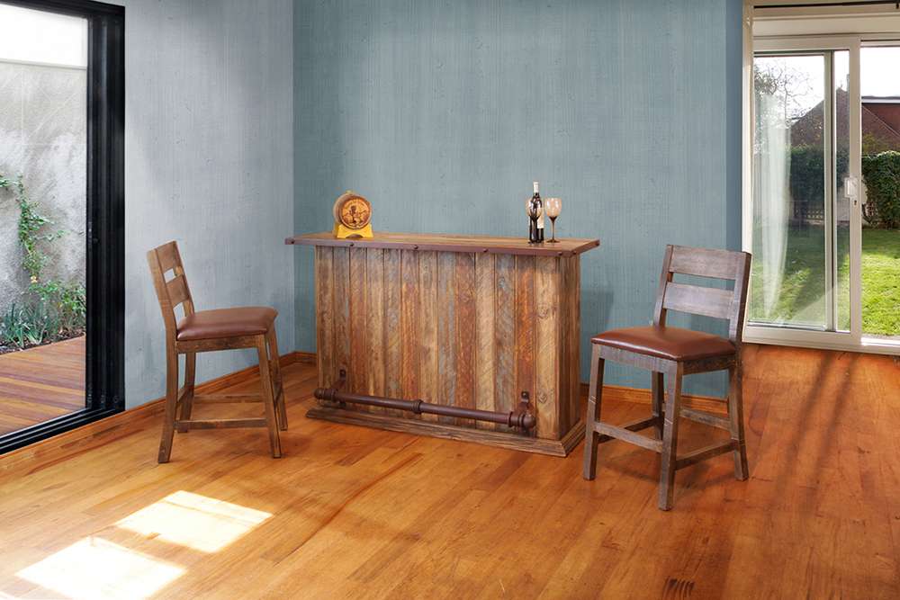 IFD - Antique Multicolor  1 Drawer, 2 Shelves & 2 Doors Bar - IFD967BAR-MC veiw 2