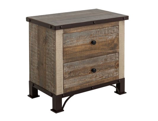 IFD - Antique Multicolor 2 Drawer Nightstand - IFD966NTST view 1