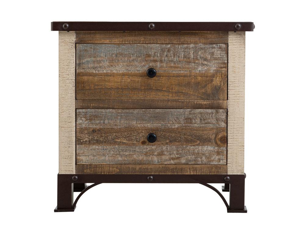 IFD - Antique Multicolor 2 Drawer Nightstand - IFD966NTST view 2
