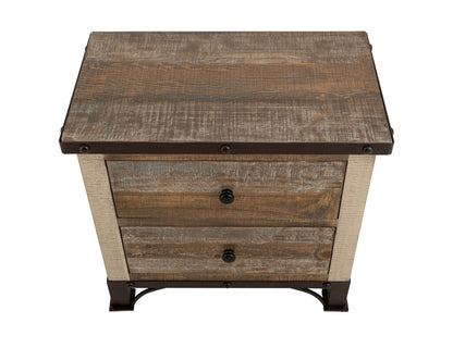 IFD - Antique Multicolor 2 Drawer Nightstand - IFD966NTST view 3
