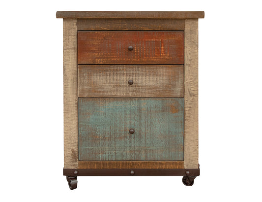 IFD - Antique Multicolor 3 Drawers File (Fits Letter & Legal Size) - IFD968FILE view 1