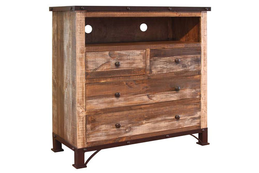 IFD - Antique Multicolor 4 Drawer Media Chest - IFD966CHEST-TV veiw 1