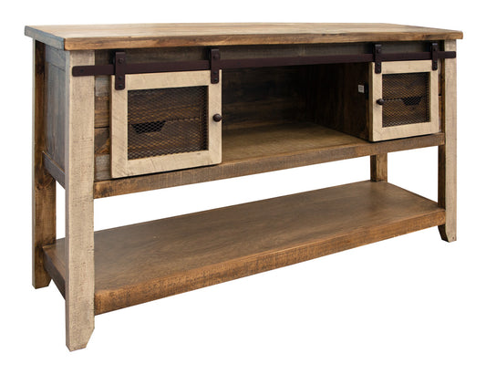 IFD - Antique Multicolor 4 Drawers, 2 Doors Sofa Table - IFD9661SOF view 1