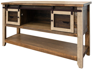 IFD - Antique Multicolor 4 Drawers, 2 Doors Sofa Table - IFD9661SOF view 2