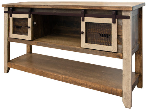 IFD - Antique Multicolor 4 Drawers, 2 Doors Sofa Table - IFD9661SOF view 2