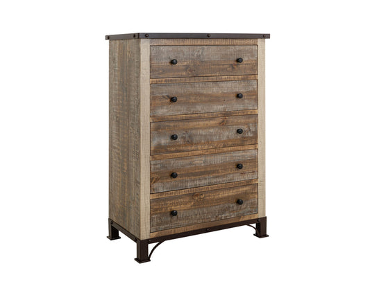 IFD - Antique Multicolor 5 Drawer Chest - IFD966CHEST view 1
