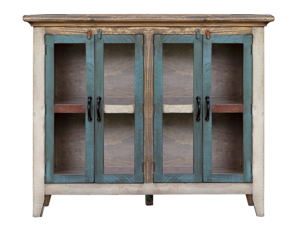 IFD - Antique Multicolor 50in Console w/4 Glass Doors, Multi-Color Finish - IFD967CONS-MC view 1
