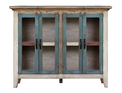 IFD - Antique Multicolor 50in Console w/4 Glass Doors, Multi-Color Finish - IFD967CONS-MC view 1