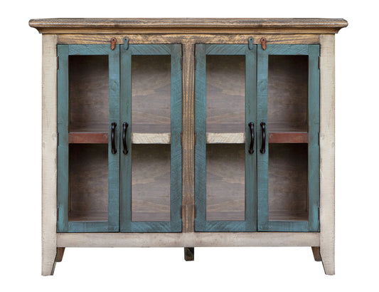 IFD - Antique Multicolor 50in Console w/4 Glass Doors, Multi-Color Finish - IFD967CONS-MC view 1