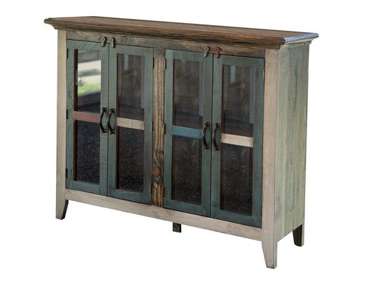 IFD - Antique Multicolor 50in Console w/4 Glass Doors, Multi-Color Finish - IFD967CONS-MC view 2