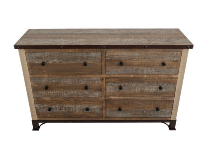 IFD - Antique Multicolor 6 Drawer Dresser - IFD966DSR view 5