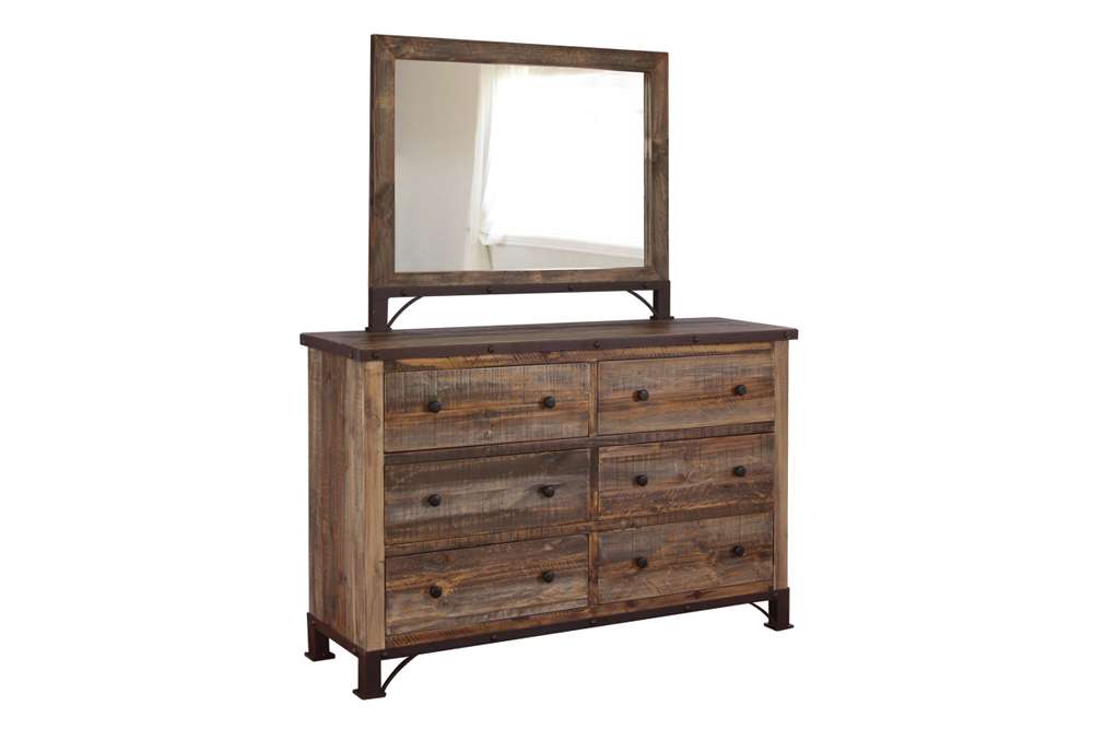 IFD - Antique Multicolor 6 Drawer Dresser - IFD966DSR veiw 4