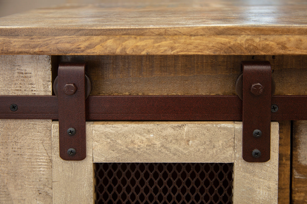 IFD - Antique Multicolor 8 Drawers, 4 Doors Cocktail Table - IFD9661CKT view 4