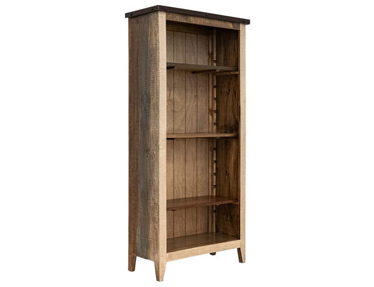 IFD - Antique Multicolor Bookcase, 12 Different Positions Available for Shelves (1 Middle Fixed Shelf + 2) - IFD966BKCS-70 view 1