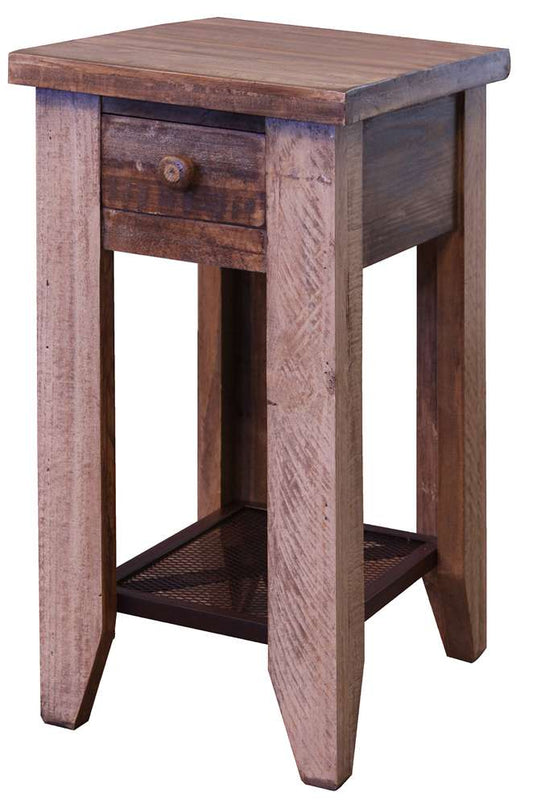 IFD - Antique Multicolor Chair Side Table w/1 Drawer - IFD968CST veiw 1