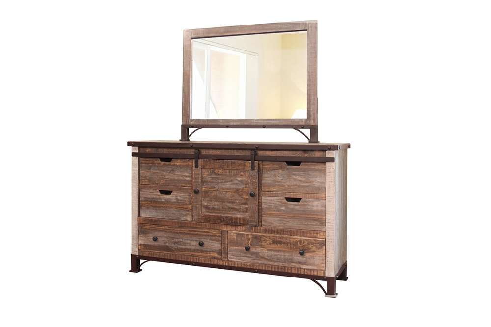 IFD - Antique Multicolor Mirror - IFD966MIRR veiw 2