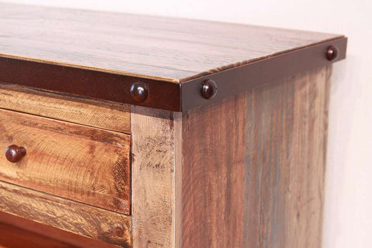 IFD - Antique Multicolor  Multicolor Server 2 Drawers, 2 Mesh Doors - IFD967SERV veiw 1