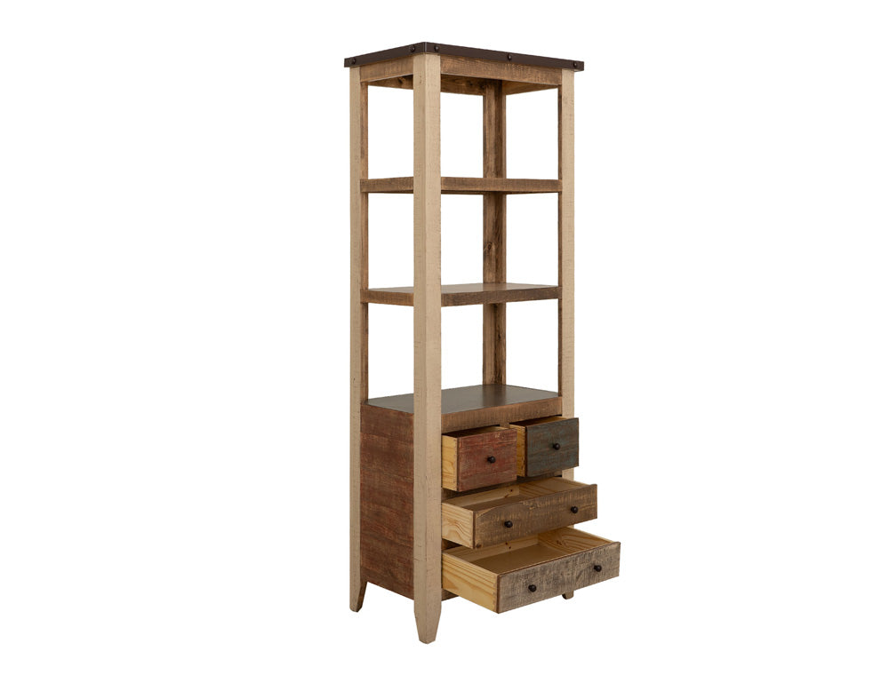 IFD - Antique Multicolor Universal Pier, 4 Drawers, 3 Shelves - IFD964PIER view 2