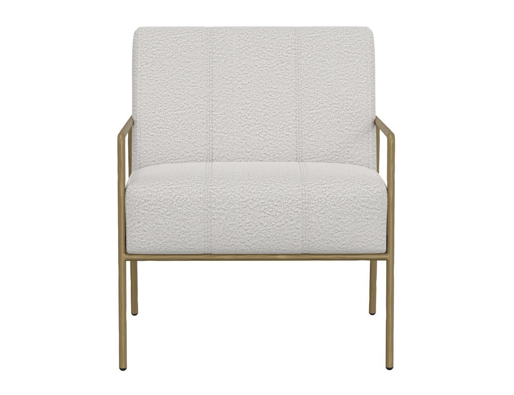 IFD  - Aragon  - Wooden Frame & Metal Base, Armchair  - Beige/Gold  - IUP611-ACH-101 view 2