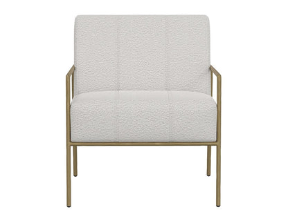 IFD  - Aragon  - Wooden Frame & Metal Base, Armchair  - Beige/Gold  - IUP611-ACH-101 view 2