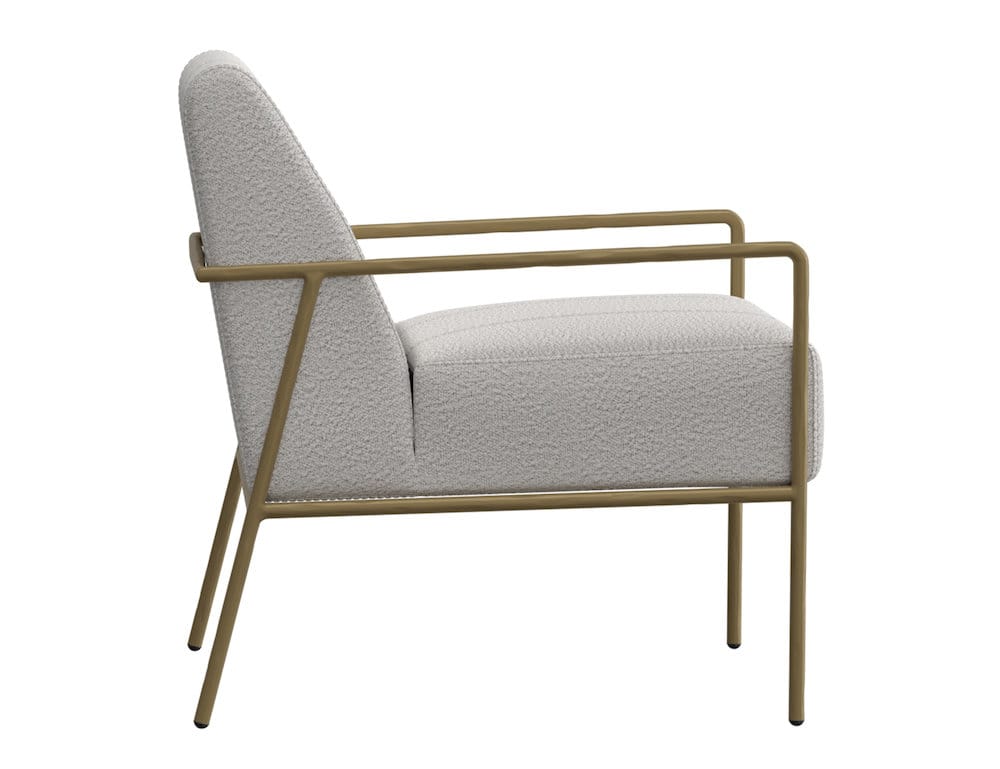 IFD  - Aragon  - Wooden Frame & Metal Base, Armchair  - Beige/Gold  - IUP611-ACH-101 view 3