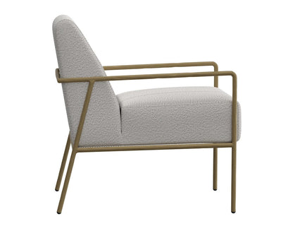 IFD  - Aragon  - Wooden Frame & Metal Base, Armchair  - Beige/Gold  - IUP611-ACH-101 view 3